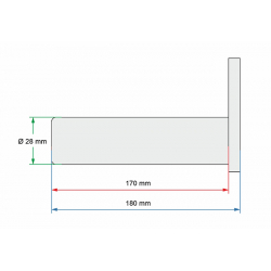 3008005H Svornjak 28x180 mm MBB Hubfix, Palfinger